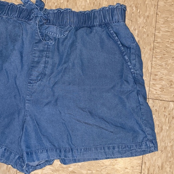 Lucky Brand Paperbag Waist Wide Leg Shorts in Fisherman’s Blue size Large - Picture 4 of 16